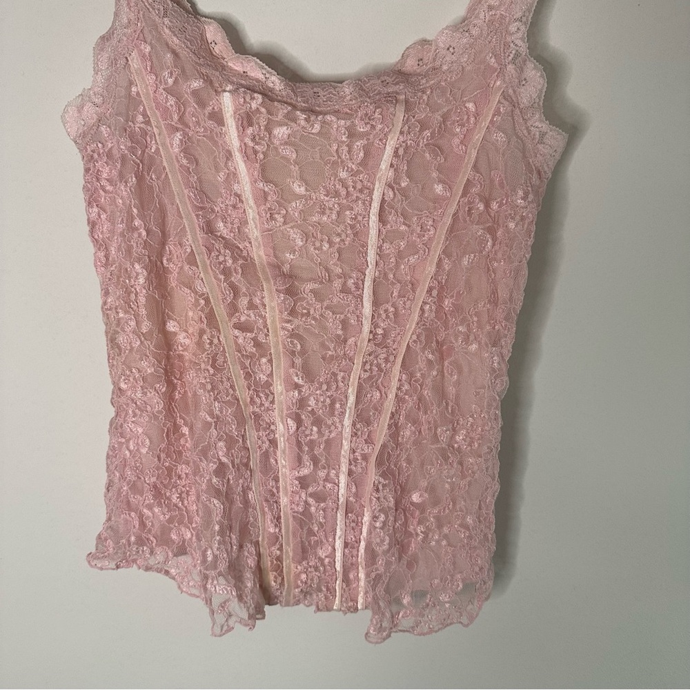 Intimately Free People light pink lace tank top size medium - Picture 5 of 6